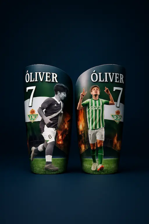 Espinilleras de fútbol personalizadas del betis
